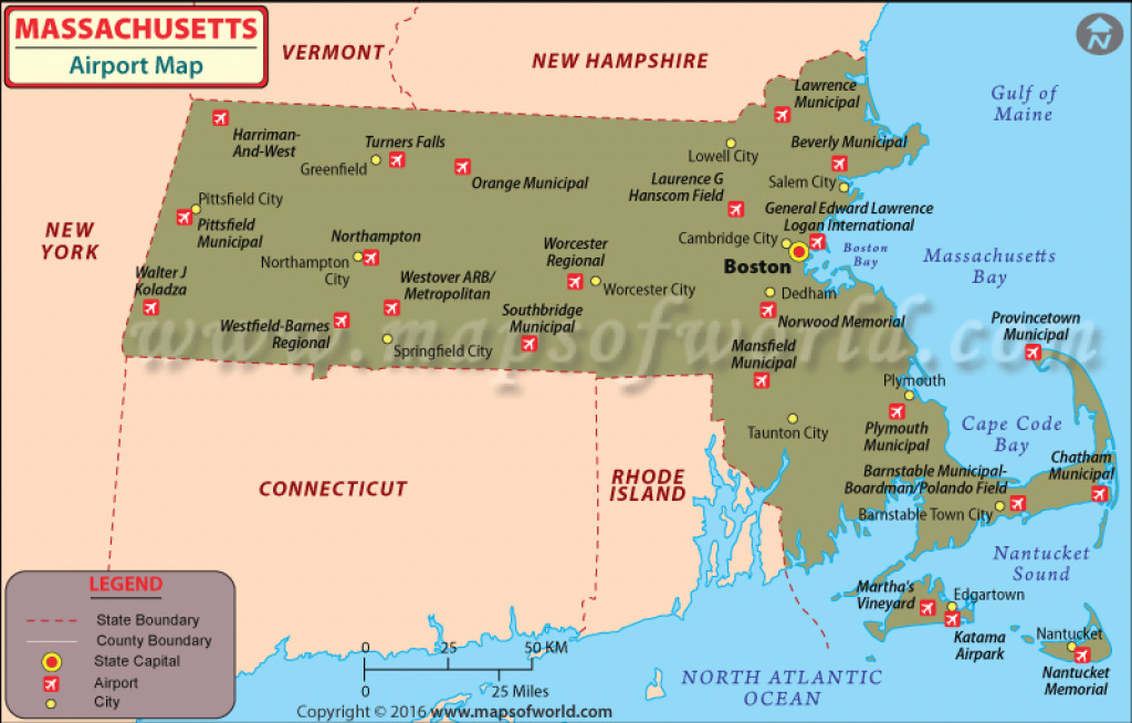 Airports In Massachusetts | Massachusetts Airports Map regarding New York State Airports Map