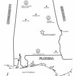 Alabama Map Coloring Page | Free Printable Coloring Pages With Alabama State Map Printable