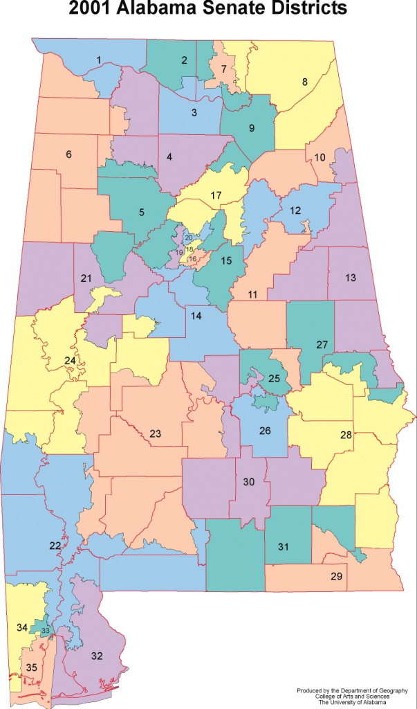 Alabama Maps - Politics within Alabama State Senate District Map