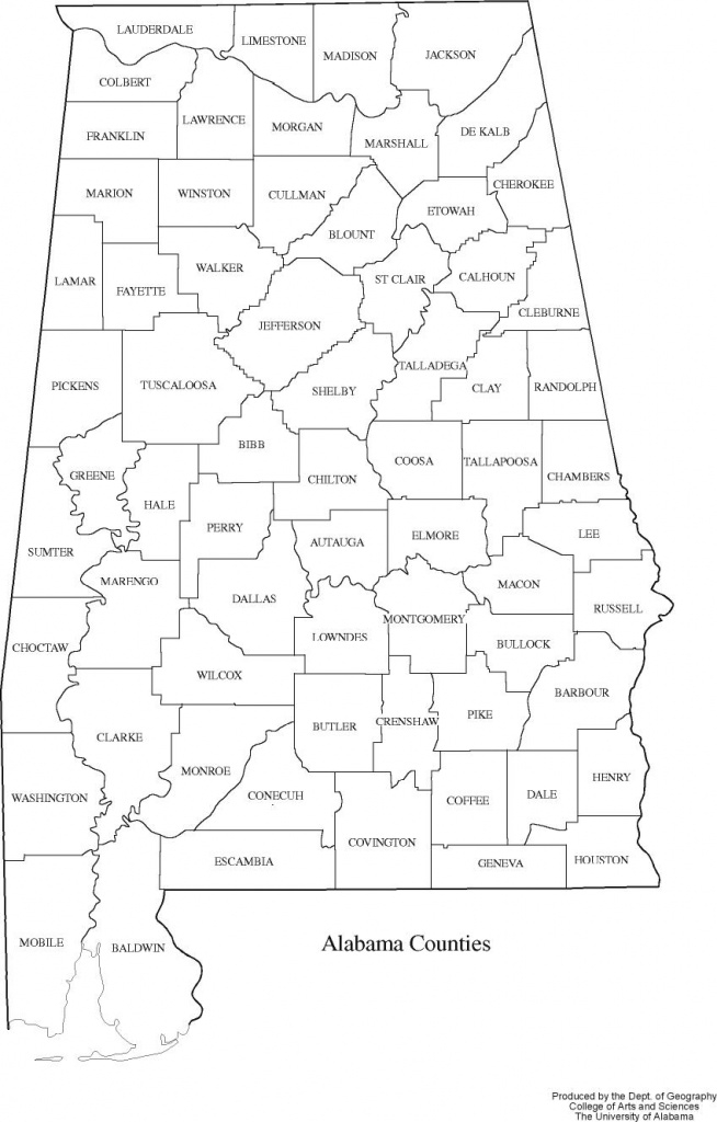 Alabama Outline Maps And Map Links throughout Alabama State Map With Counties