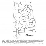 Alabama To Georgia Us County Maps Within Alabama State Map Printable