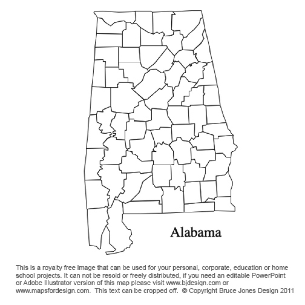 Alabama To Georgia Us County Maps within Alabama State Map Printable