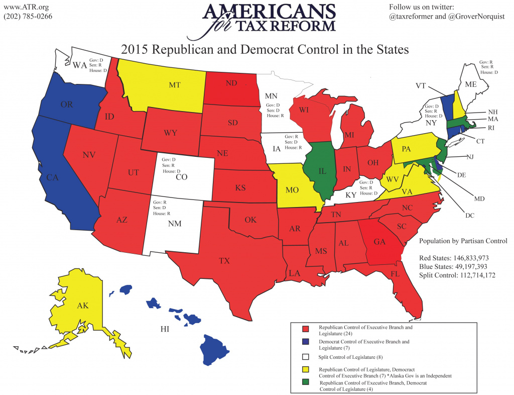 All-Gop Controlled States Outnumber All-Democratic States 24-7 with regard to Red States Map 2015