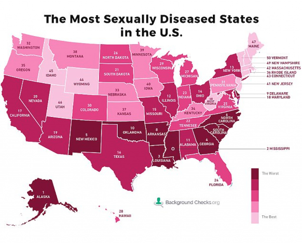America&amp;#039;s Sti Hotspots Revealed In Map | Daily Mail Online with Map Of The United States That You Can Fill In