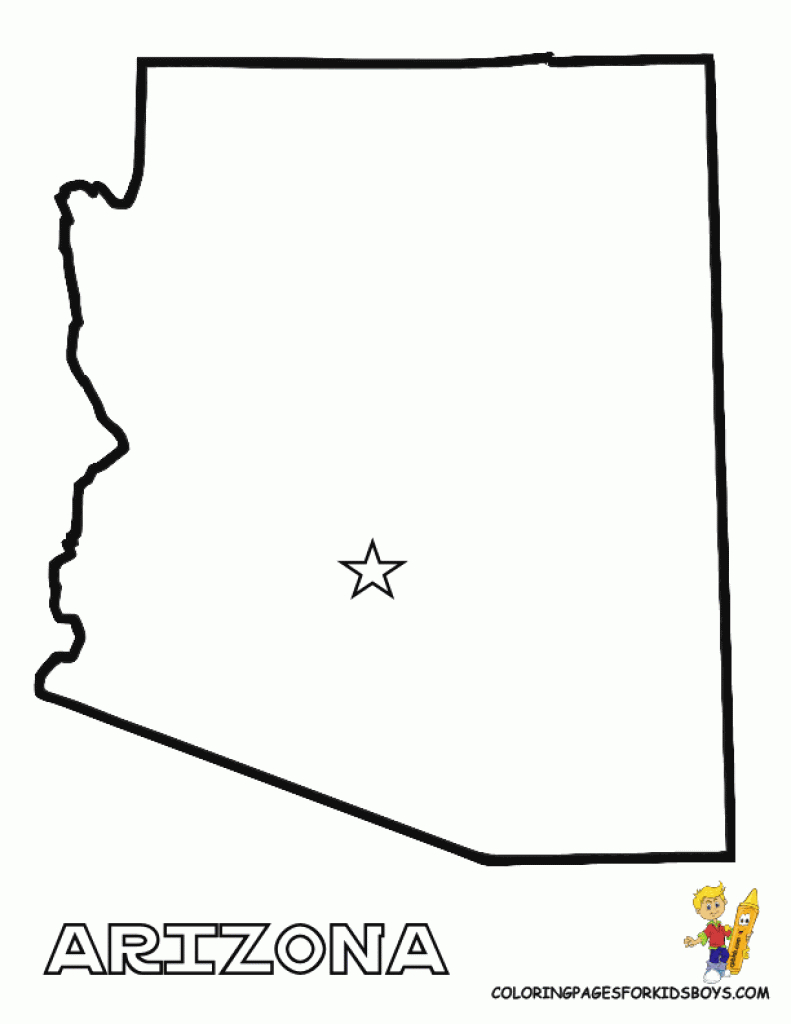 Arizona State Template | Map Of Usa States 01: Alabama - Maryland with Arizona State Map Outline