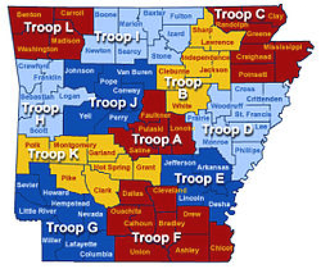 Arkansas Highway Patrol - Wikipedia with Pa State Police Troop Map