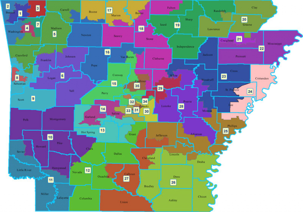 Arkansas State Redistricting intended for Arkansas State Senate Map