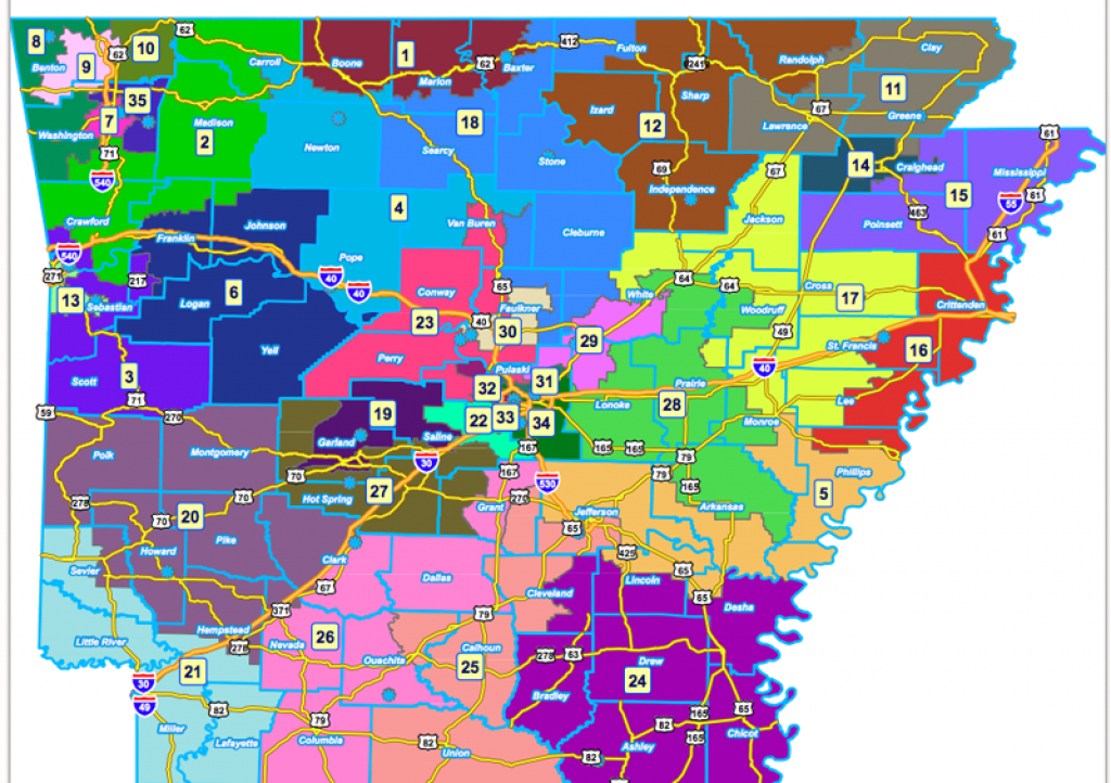 Arkansas State Redistricting pertaining to Arkansas State Senate Map