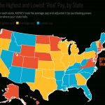 Average Income And Cost Of Living In Every State | Money Within Map Of The United States That You Can Fill In