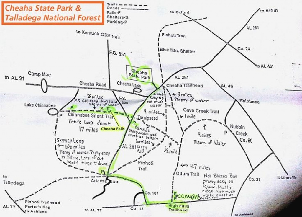Awesome Talladega National Forest Trail Map | Nature|Earth|Forest|Beauty regarding Cheaha State Park Trail Map