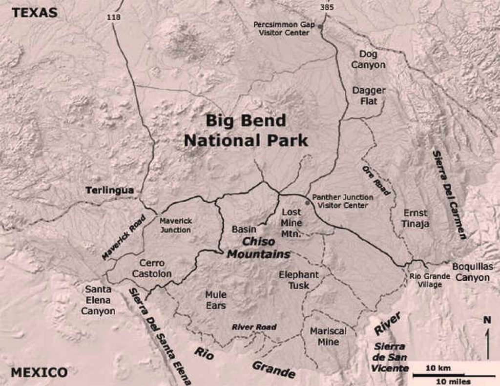 Big Bend Country: Big Bend National Park Map with regard to Big Bend State Park Map