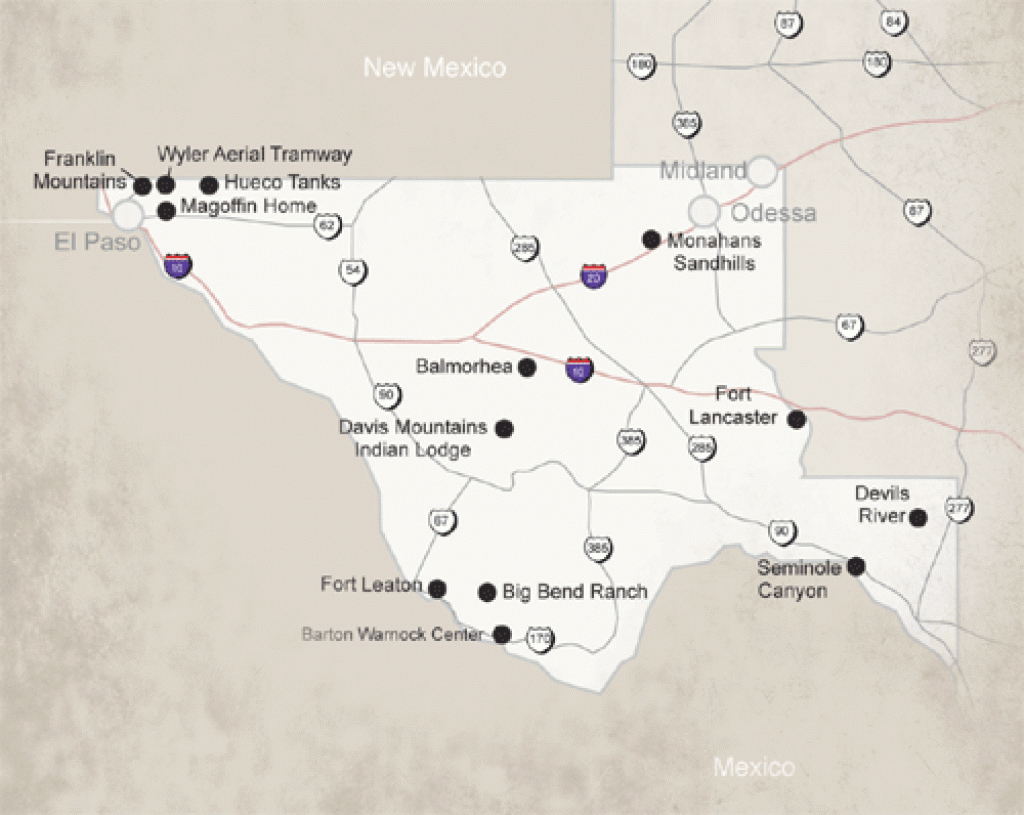 Big Bend Ranch State Park: Geography, Map, Climate (Desertusa) pertaining to Big Bend State Park Map