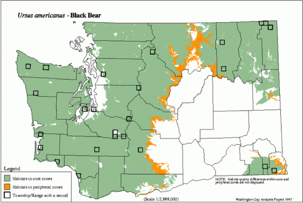 Black Bear Legal Status &amp;amp; Management - Western Wildlife Outreach with regard to Bears In Washington State Map