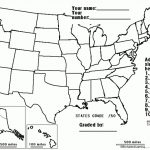 Blank 50 States Map Gallery Blank 50 States Map Us State Map Test In Name The States Map Test