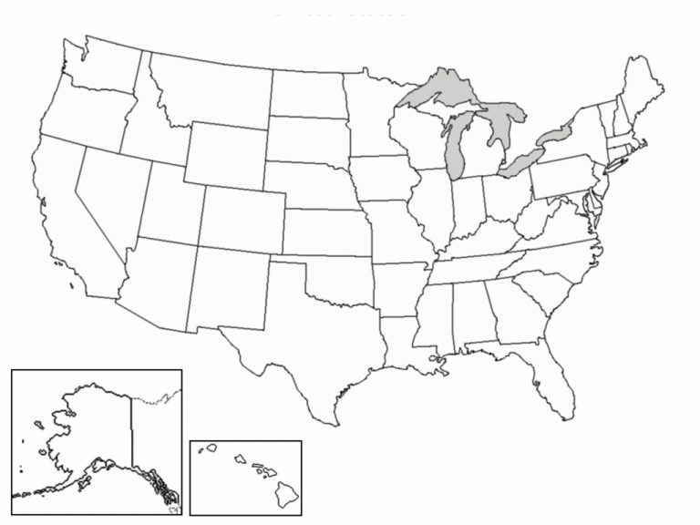 Blank Map Of Continental Us Blank Us Outline Map Printable United Throughout Blank Outline Map ...