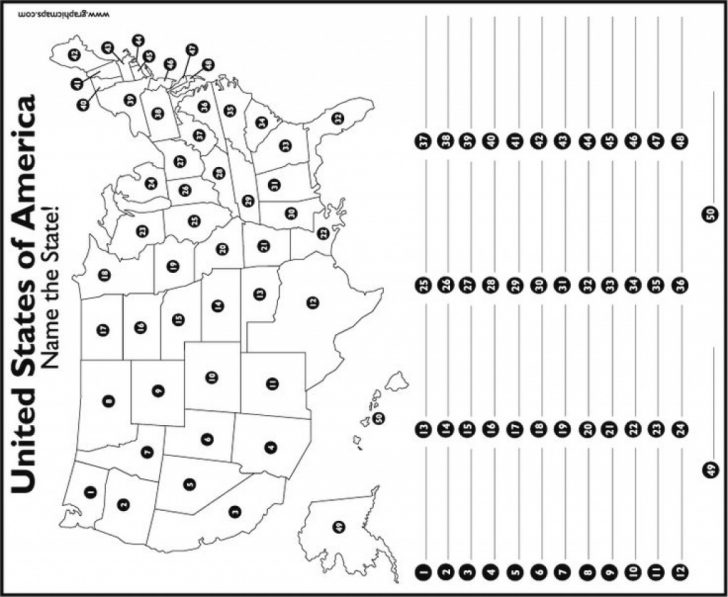 Blank Map Of The United States With Numbers
