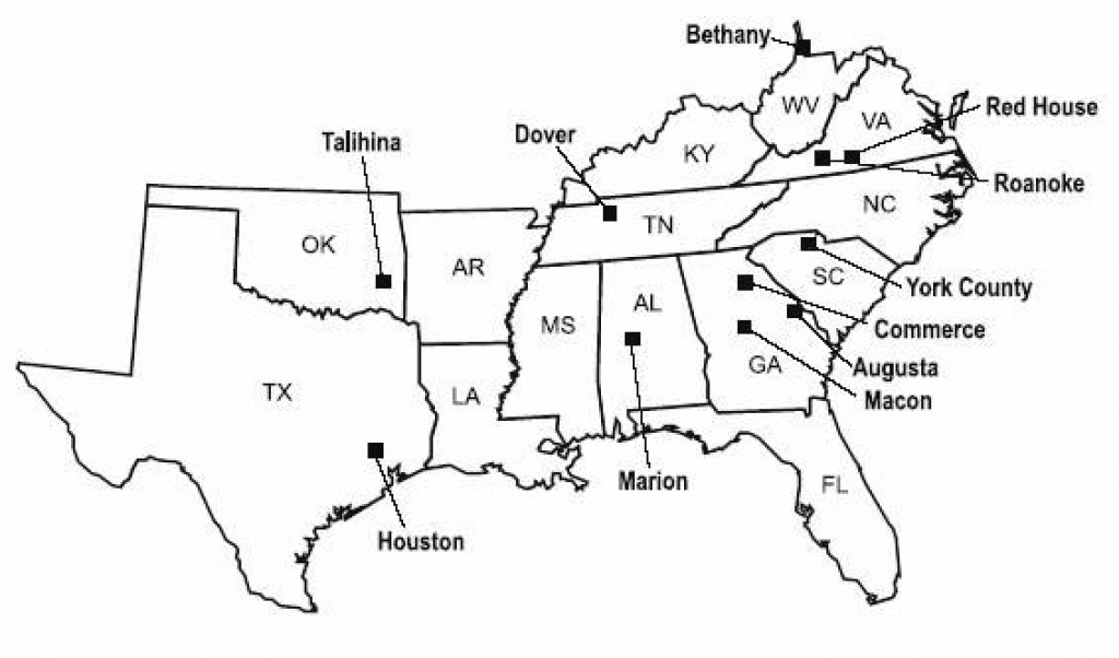 Blank Map Of United States East Coast Blank Map Of Southeast United inside Blank Map Of Southeast United States