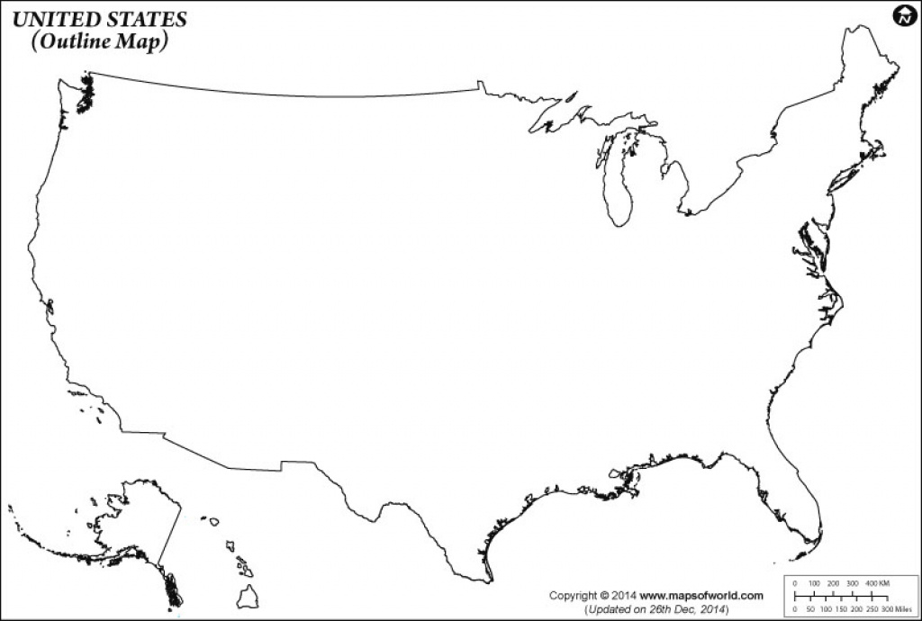 Blank Map Of Usa, Us Blank Map, Usa Outline Map intended for A Blank Map Of The United States