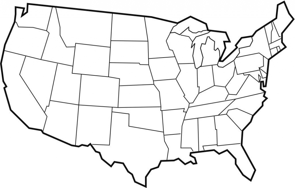 Blank Maps Of Usa | Free Printable Maps: Blank Map Of The United in Blank State Map