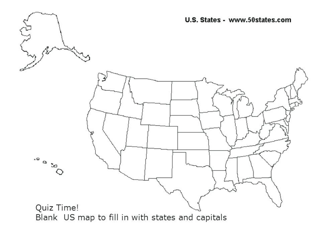Blank State Map Quiz Empty Us States Gallery And - Best Maps Us intended for Empty 50 States Map
