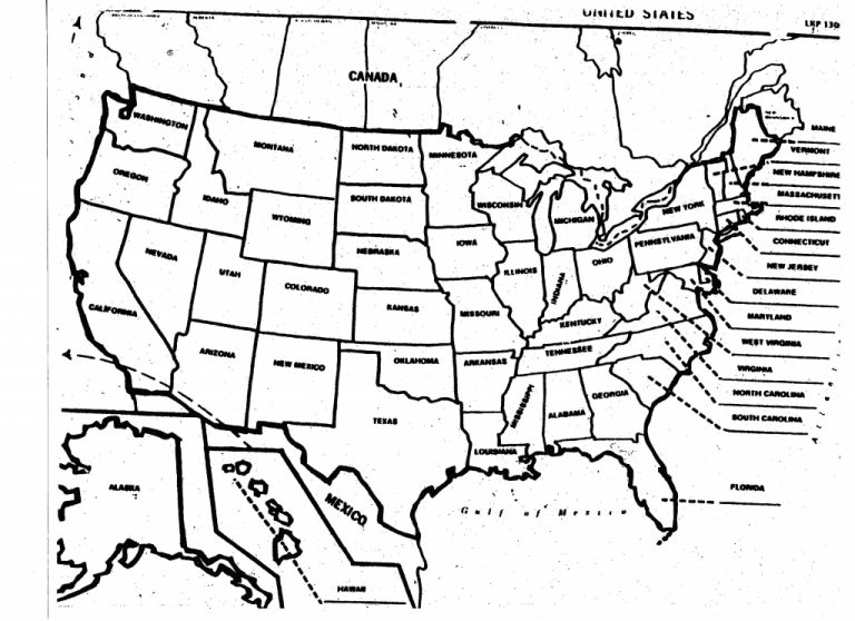 Blank United States Map Printable Worksheet Refrence Map Of Regarding Northeast States And ...