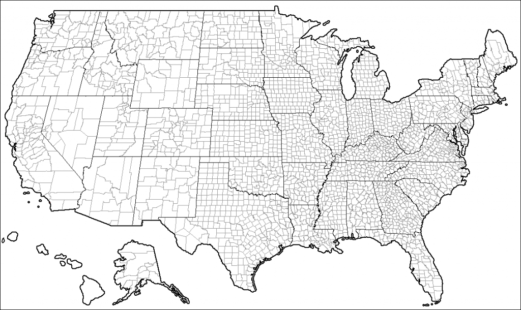 Blank Us County Map (Updated) - Imgur inside United States County Map