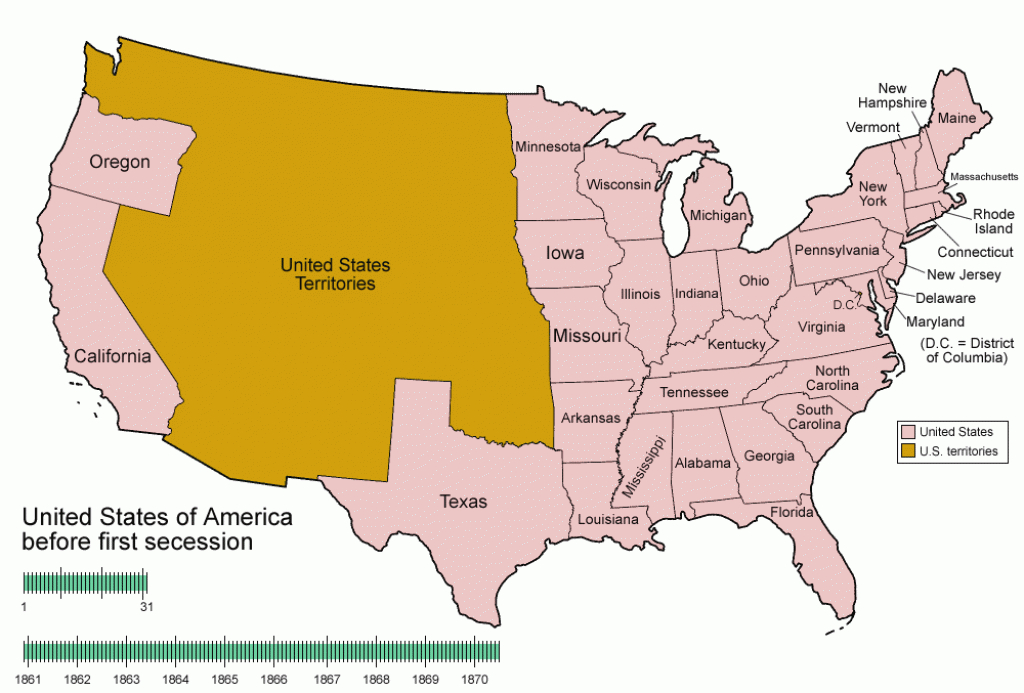 Border State Civil War Secession Border States Slavery Map intended for Civil War Border States Map