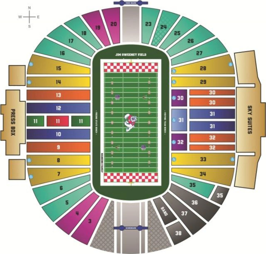 Bulldog Stadium, Fresno, Ca -- Huskermax™ for Fresno State Stadium Map