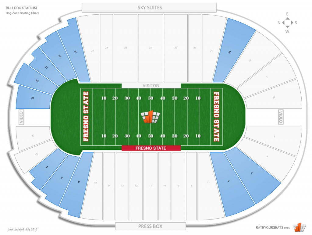 Bulldog Stadium (Fresno State) Seating Guide - Rateyourseats in Fresno State Stadium Map