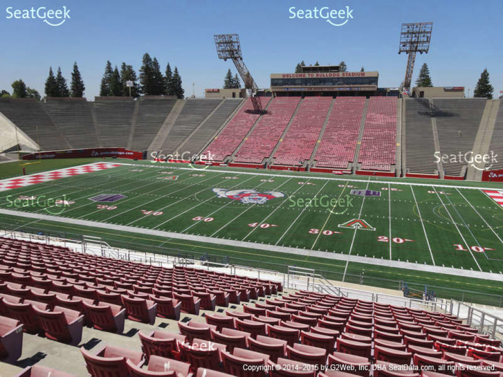 Bulldog Stadium Seat Views | Seatgeek within Fresno State Stadium Map