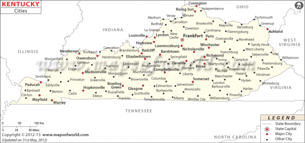 Buy Kentucky Cities Map for Kentucky State Map With Cities And Counties