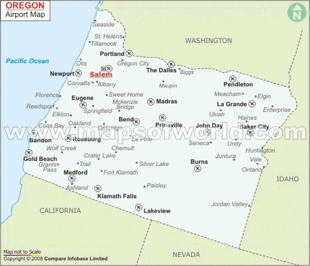 Buy Oregon Airports Map within Washington State Airports Map