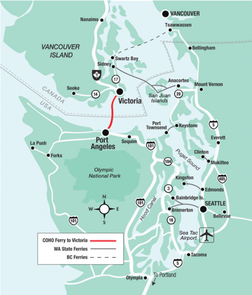 By Sea • Usa Ferries To Vancouver Island - Traveling Islanders regarding Washington State Ferries Map