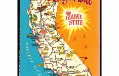 California Map Postcard – Hello From The Golden State $1 Box with Golden State Map Location