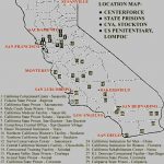 California Prisons Map California State Prison Locations Map With Regard To California State Prisons Map