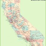 California Road Map With California State Map By City