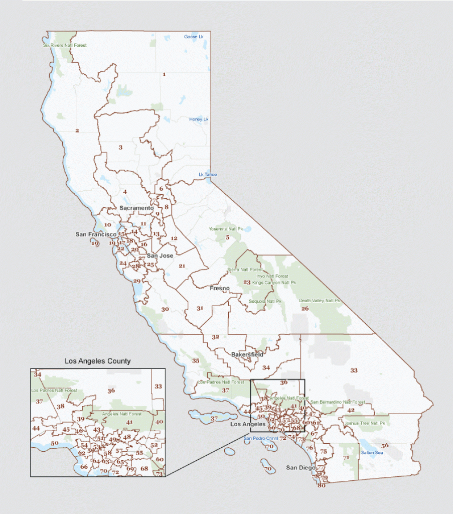 California State Legislature—Districts with California State Assembly District Map