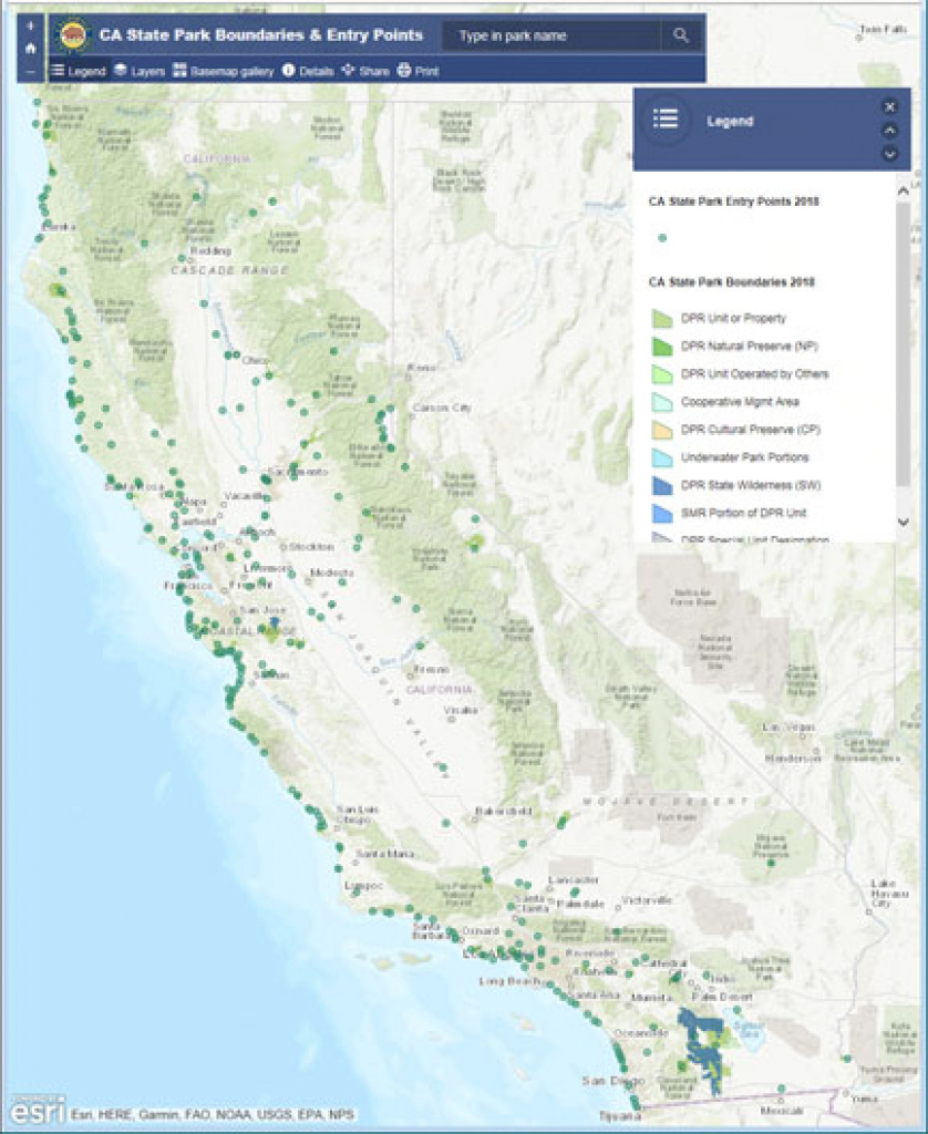 California State Park Maps with California State Parks Map