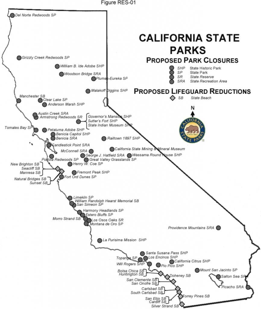 California State Parks Map California River Map California State intended for California State Parks Camping Map