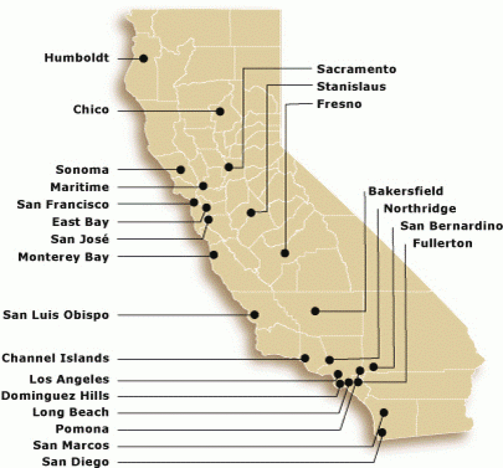 California State University Transfers for California State University Map