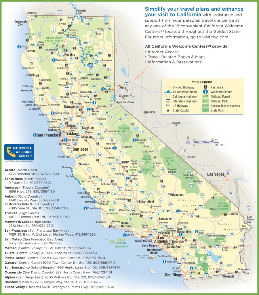 California Travel Map inside California State Parks Camping Map