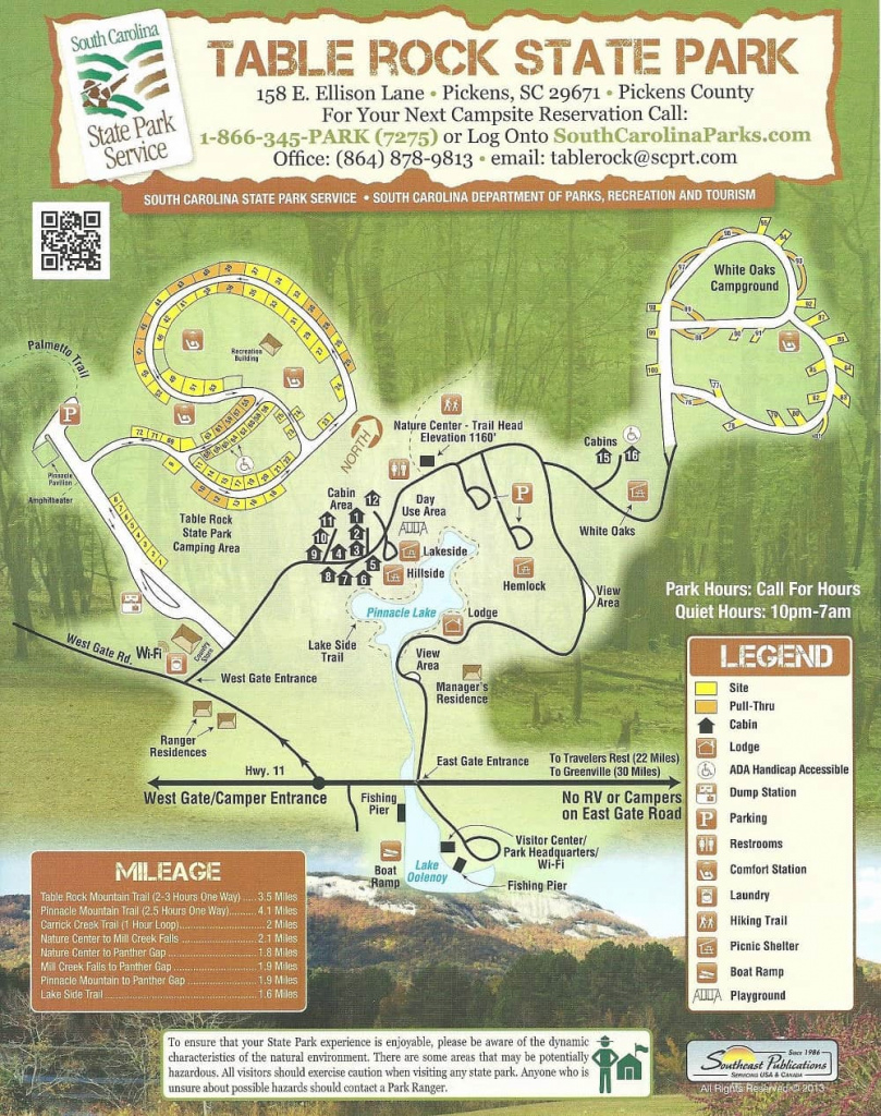 Campgrounds (Loop A &amp;amp; B) - Malia&amp;#039;s Miles with regard to Table Rock State Park Map