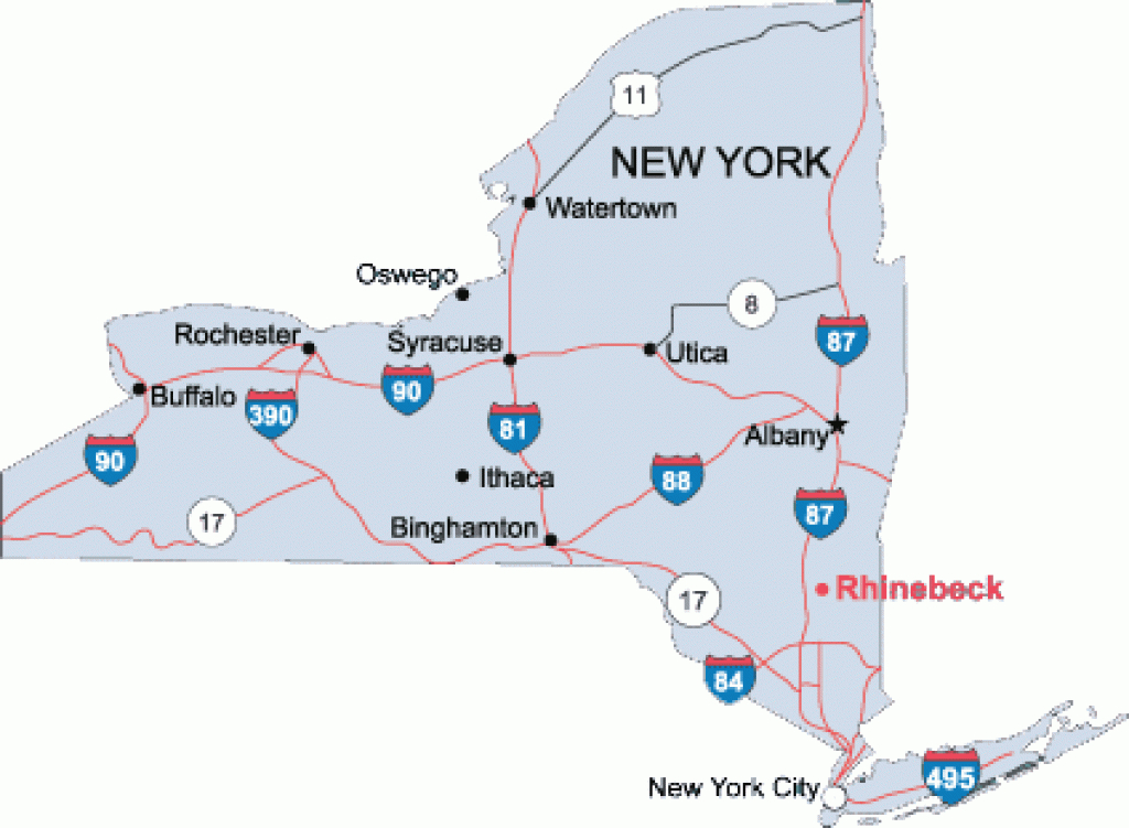 Camping In New York, Interlake Rv Park - Printable Maps &amp;amp; Directions regarding Printable Map Of New York State