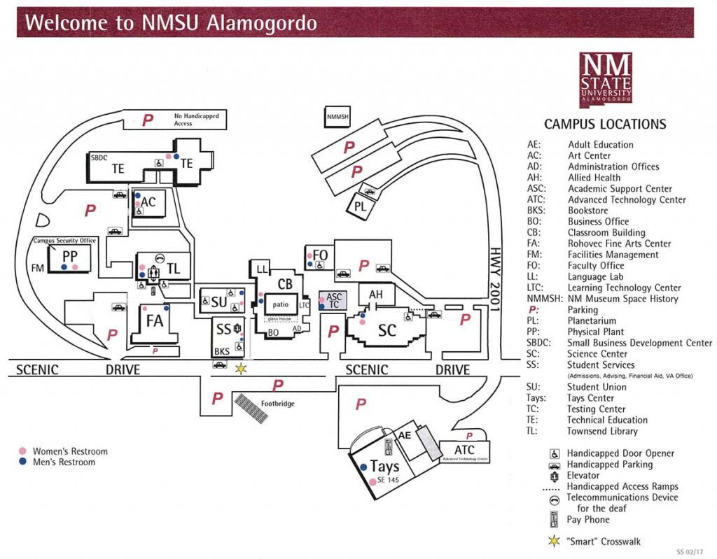 Campus Area And Maps | New Mexico State University Alamogordo in New Mexico State Map Pdf