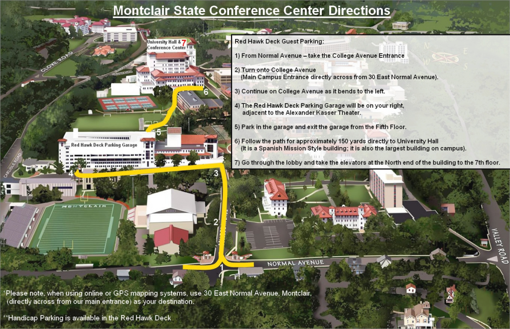 Campus Map And Parking – Emerging Learning Design (Eld) within Montclair State University Campus Map