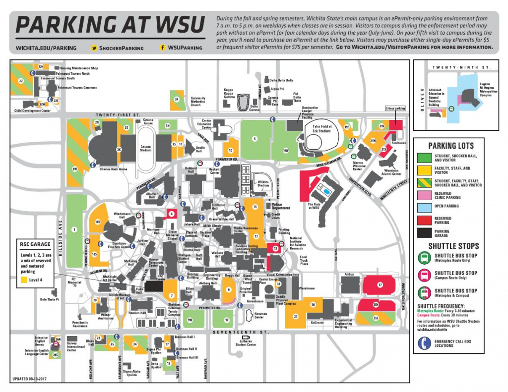 Campus Map intended for Wichita State University Campus Map Pdf
