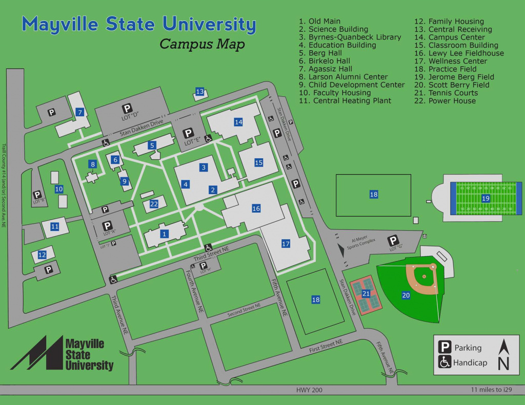 Campus Map :: Mayville State University :: Mayville, Nd with regard to Central State University Campus Map