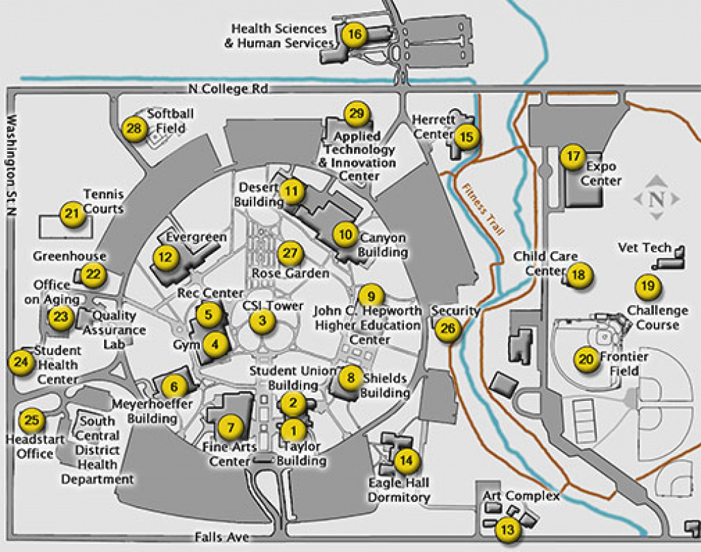 Campus Map throughout Idaho State University Campus Map