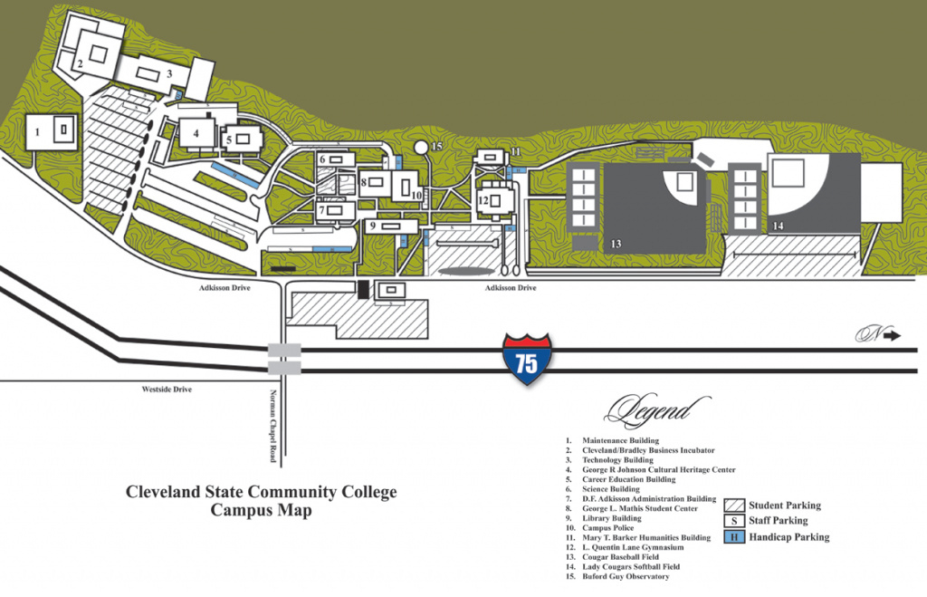 Campus Maps - Cleveland State Community College - Acalog Acms™ inside Cleveland State Map