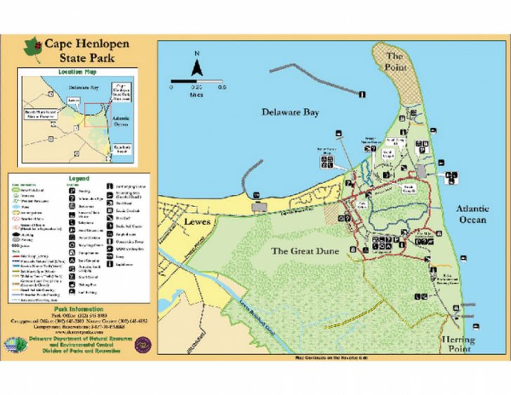 Cape Henlopen State Park Map Cape Henlopen Deleware Usa • Mappery In